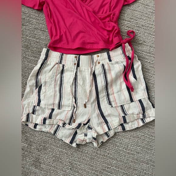 Pink Crop Top and GUESS Pink Striped Shorts - Picture 2 of 3